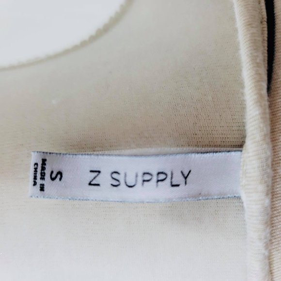 Z Supply Woman's Sz S Top white w blue stripes - Picture 3 of 6